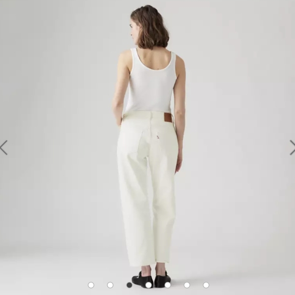 WORN 1X LEVI'S WHITE ANKLE JEANS - Picture 4 of 4